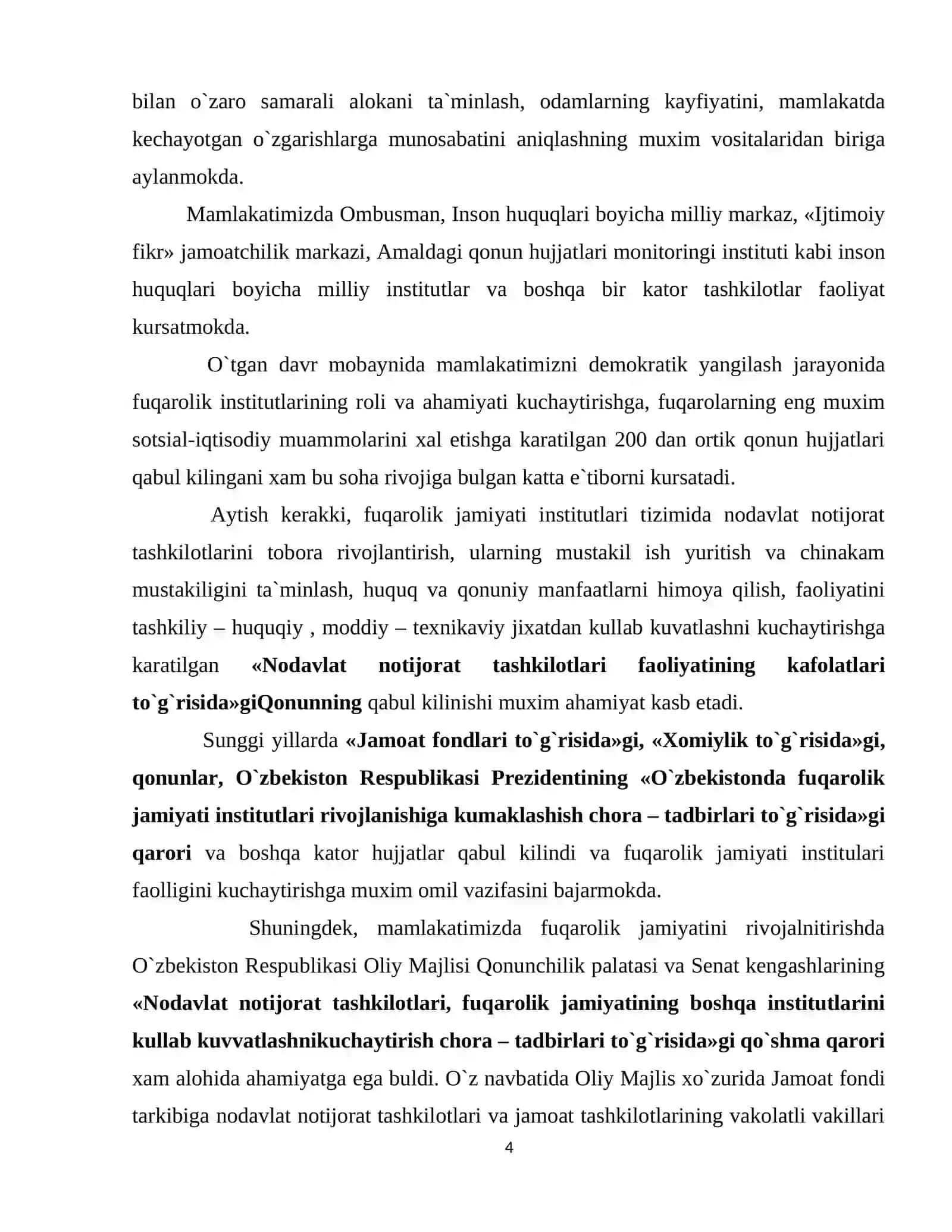 O`ZBEKISTONDA FUQAROLIK JAMIYATI INSTITUTLARINI 2