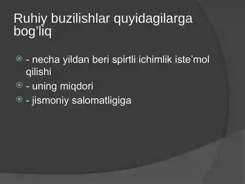 Alkogolizm va Giyohvandlikda bemorlar psixologiyasi 2