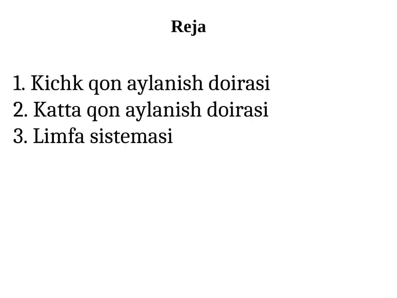 Kich qon aylanish doirasi 2