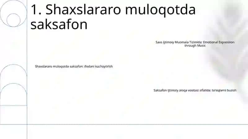 Shaxslararo muloqotda saksafon 2