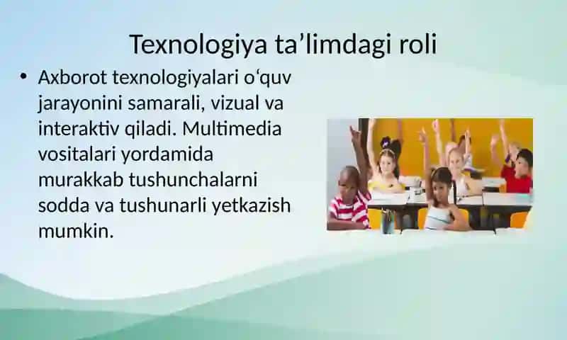 PEDAGOGIK TA’LIM JARAYONIGA O‘QITUVCHILARDA ZAMONAVIY AXBOROT TEXNOLOGIYALARIDAN SAMARALI FOYDALANISHI 2
