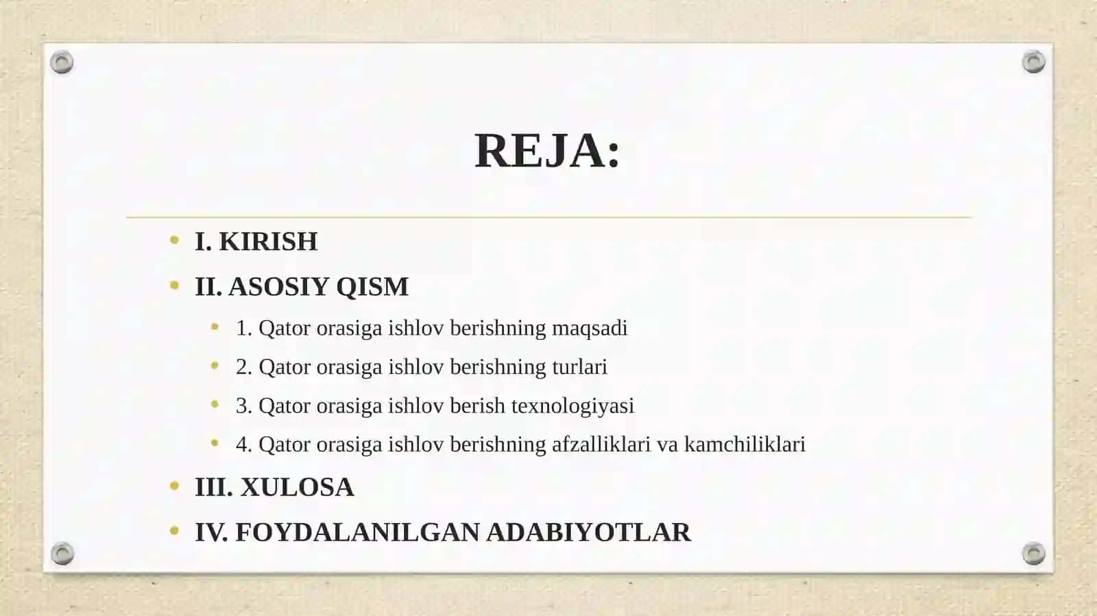 EKIN EKISHDAN KEYIN QATОRОRALARIGA ISHLОV BERISH 2