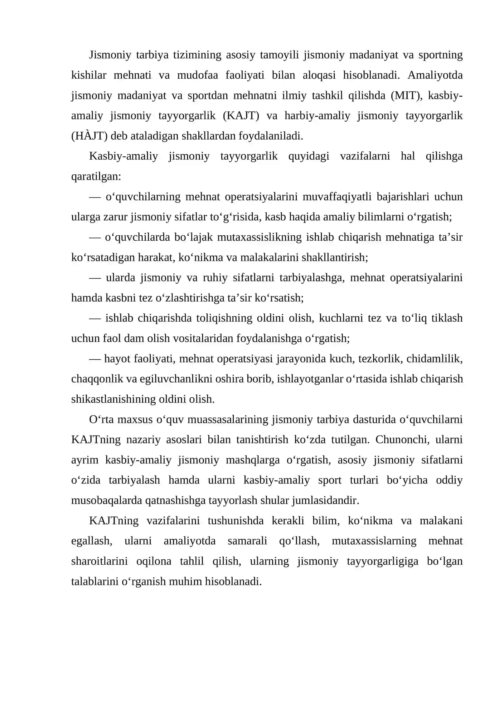 Kasbiy-amaliy jismoniy tayyorgarlik 2