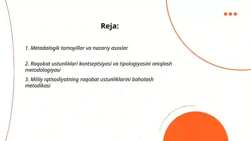 Milliy iqtisodiyotning raqobat ustunliklarini shakllantirishning metadalogik asoslari 2