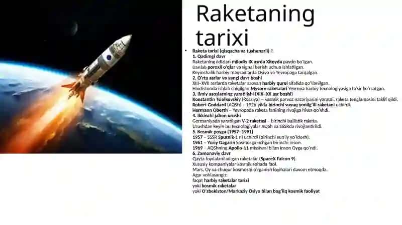Raketaning tarixi 2