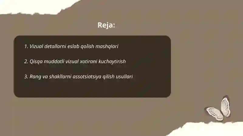 Xotira mashqlari: rasm eslab qolish 2