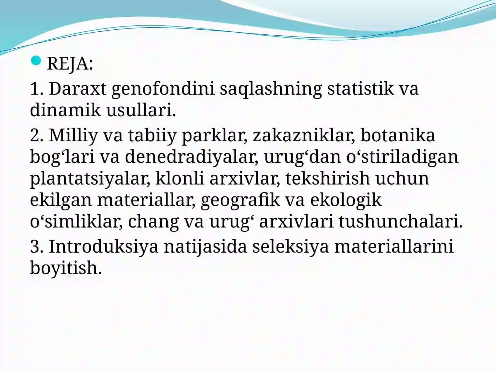 Manzarali о‘simliklar genofondini saqlash 2