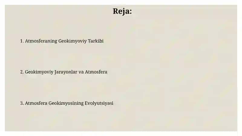 Atmosfera geokimyosi 2