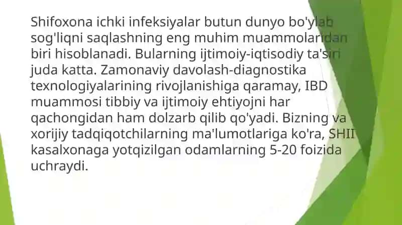 Kasalxona ichida(yatrogen) yuqumli kasalliklar qòzģatuvchilari vaularning labaratoriyatashxislari 2