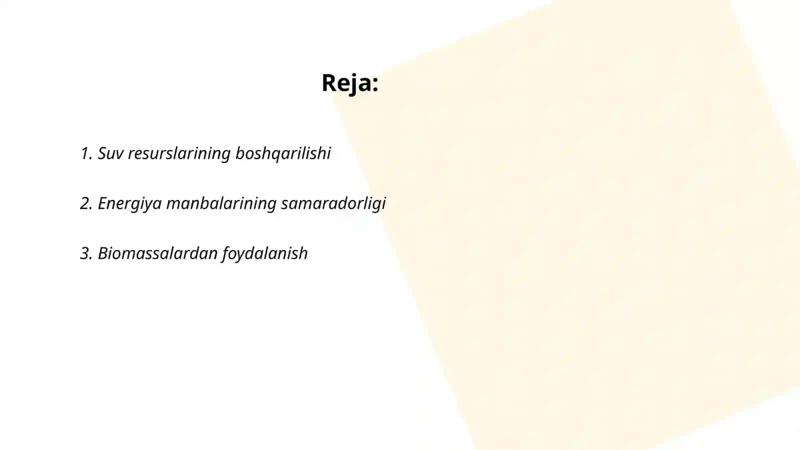 Tabiiy resurslar va ulardan oqilona foydalanish muammolari 2