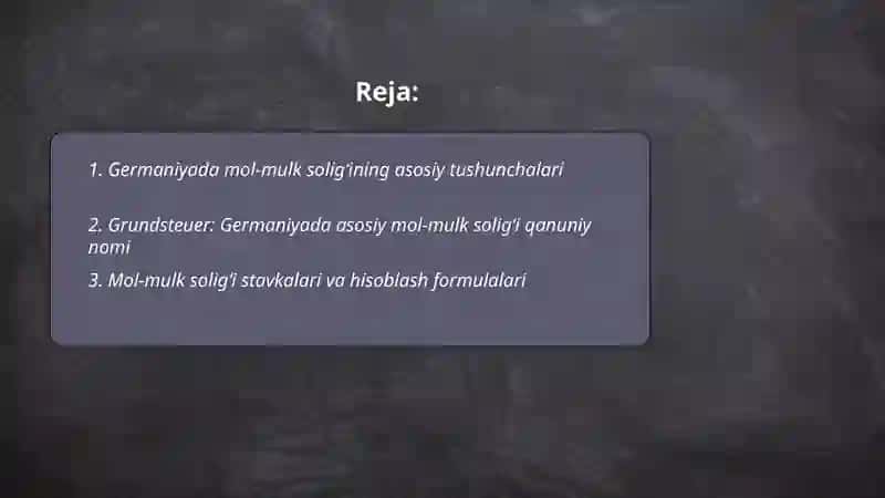 Germaniyada mol-mulk soligʻi 2