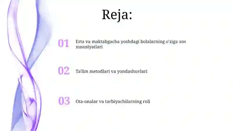 Ilk va maktabgacha yoshdagi bolalarga ta'lim berishning oziga xosligi 2