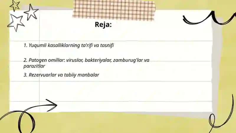Yuqumli kassaliklarning asosiy xususiyatlar 2