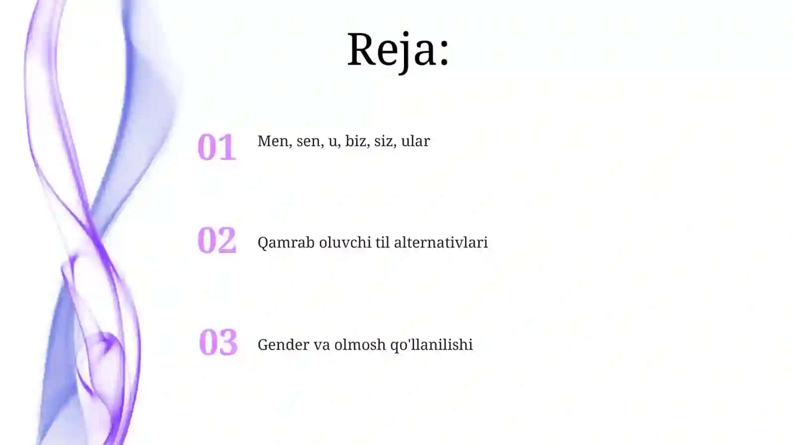 Gender va olmosh qo'llanilishi 2