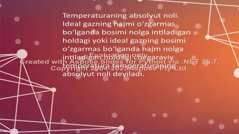 Temperatura absolyut nolining qiymati 2
