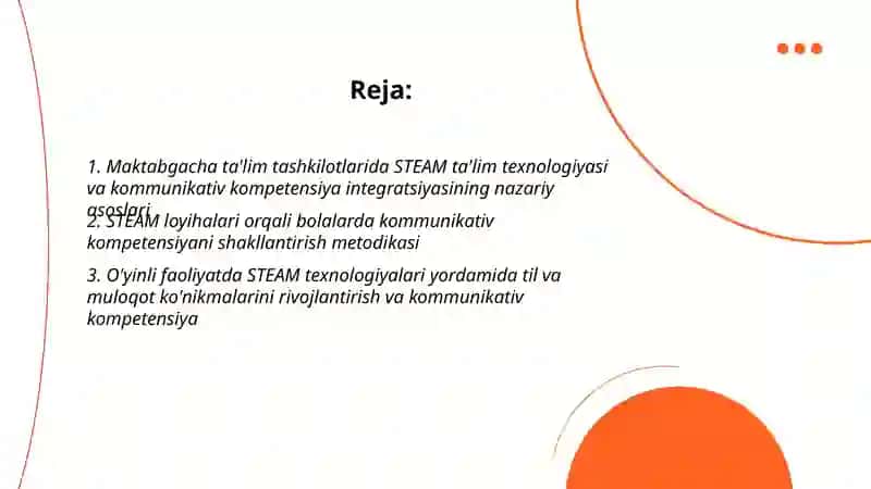 Maktabgacha ta'lim tashkilotlarida STEAM ta'lim texnologiyasi va kommunikativ kompetensiya integratsiyasi 2