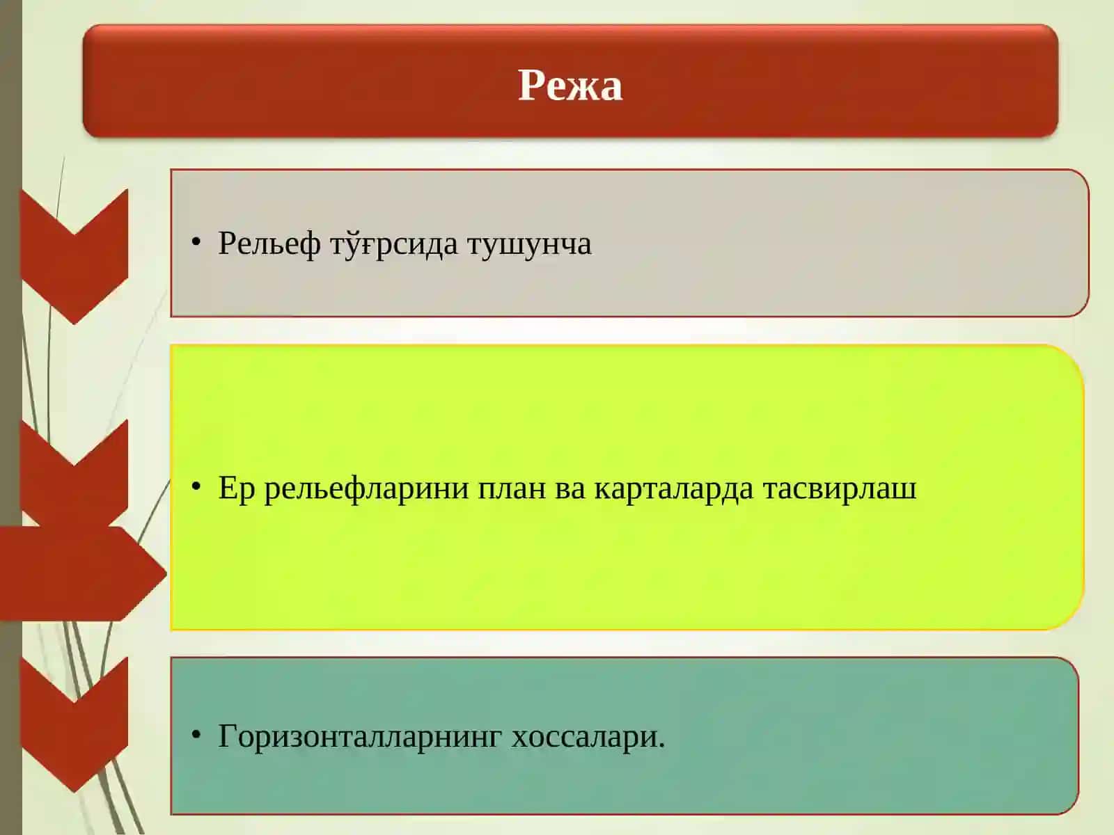 Ер рельефларини план ва карталарда тасвирлаш 2