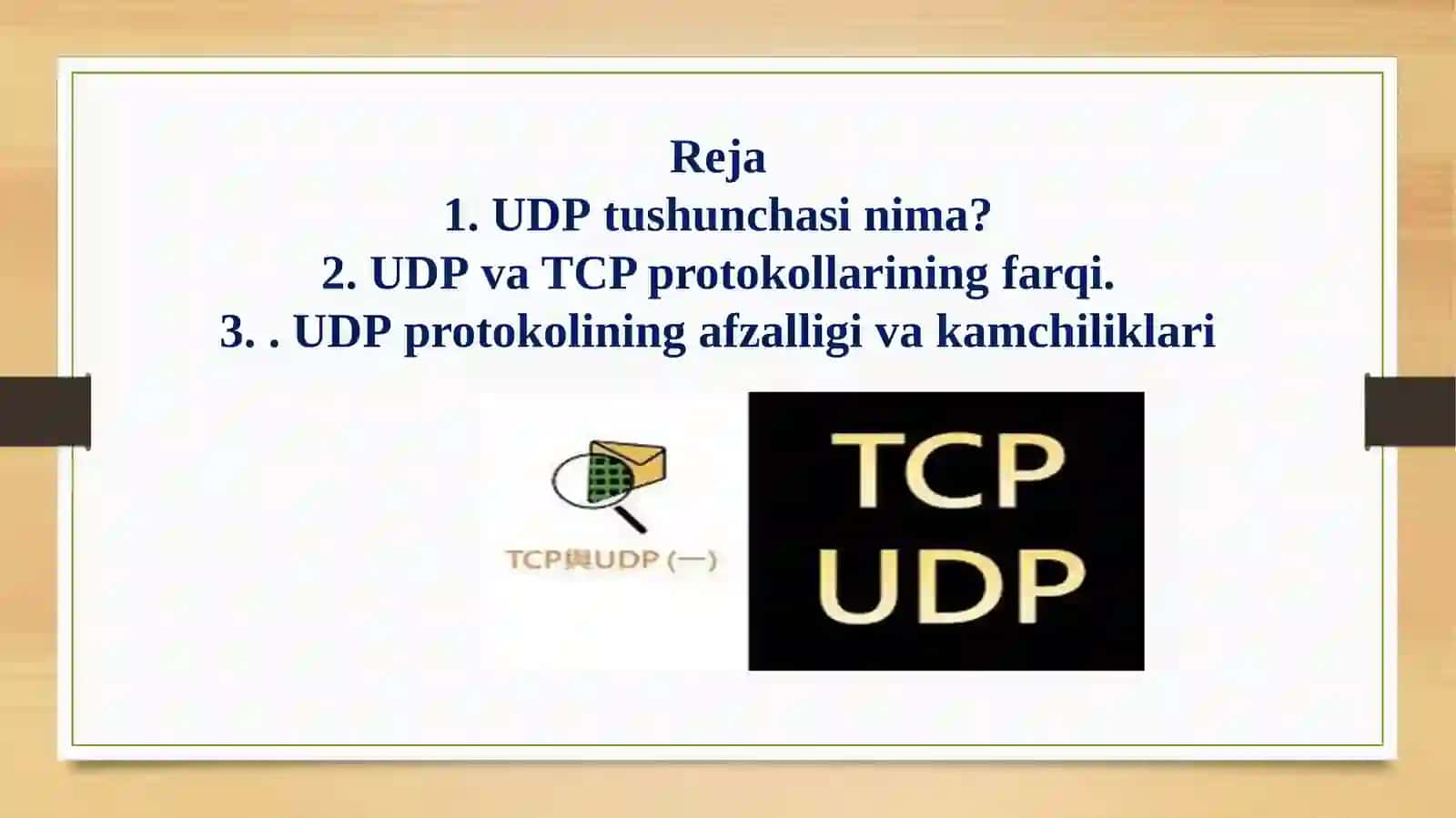 TCP va UDP transport bosqichidagi protokollar 2
