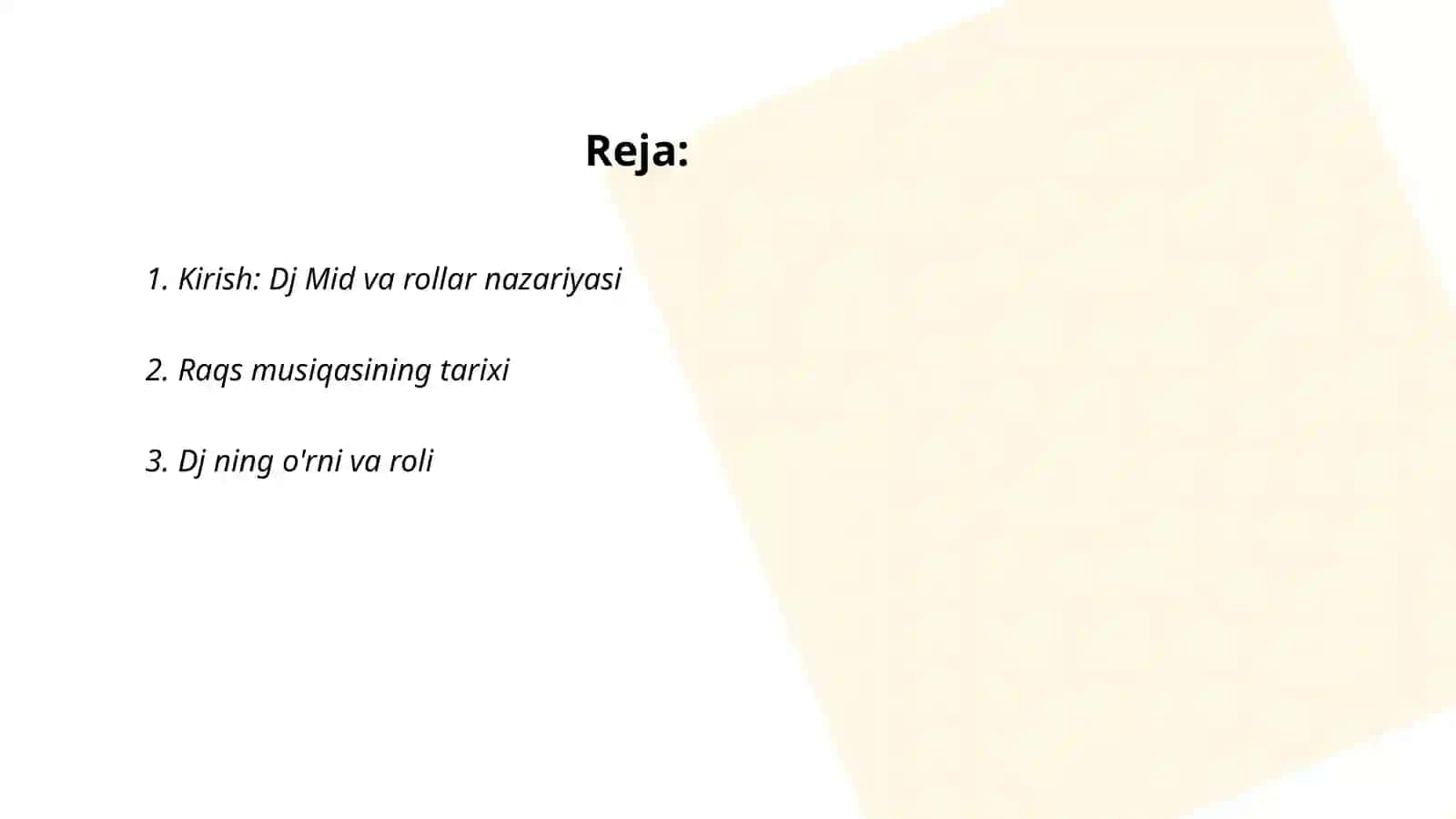 Dj Mid va rollar nazariyasi 2