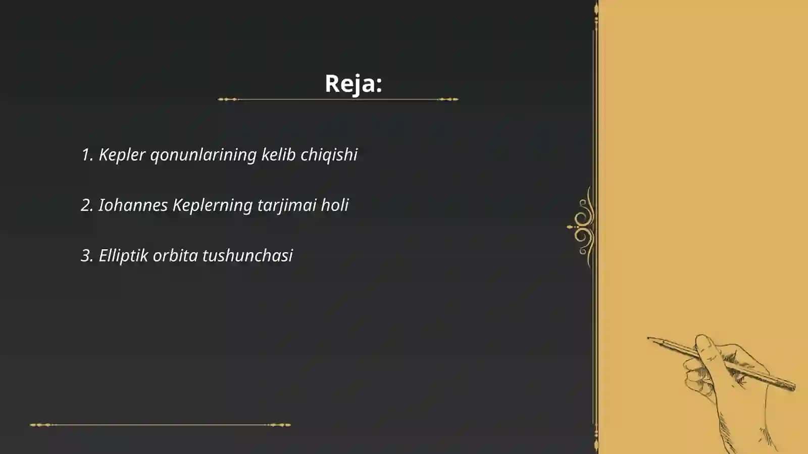 Kepler qonunlari 2