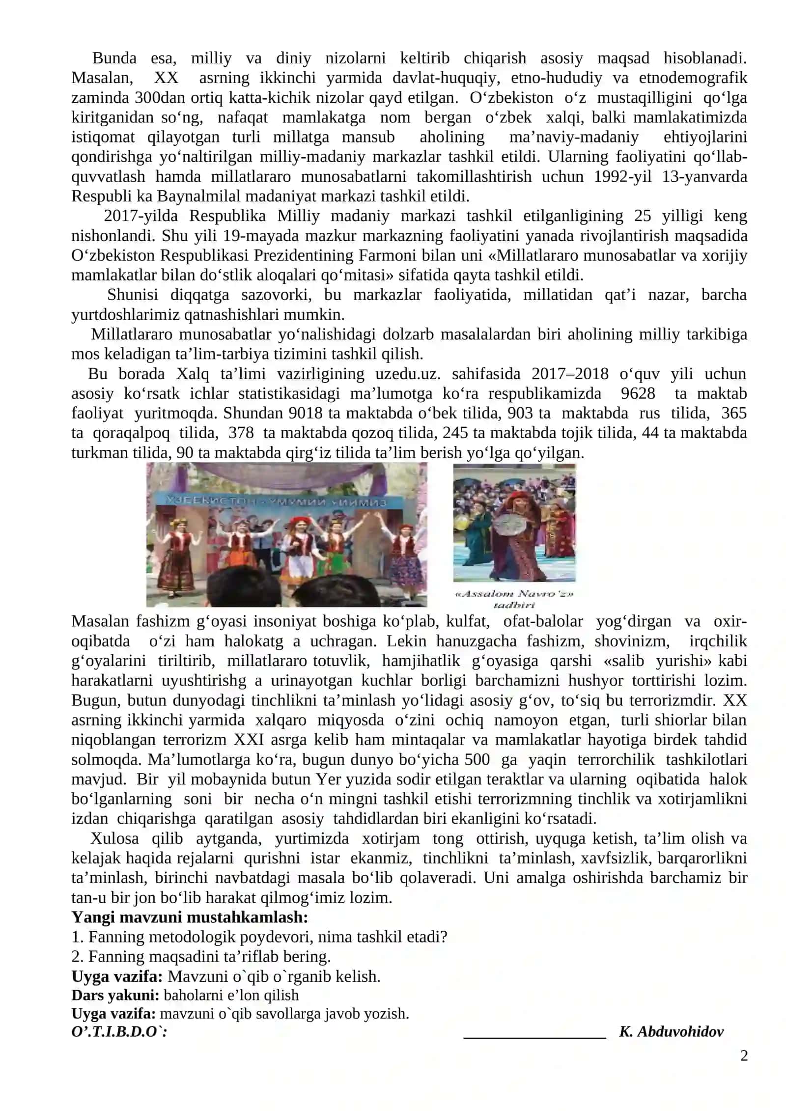 O‘zbekistonda xavfsizlik, barqarorlik muhitini shakllantirish 2