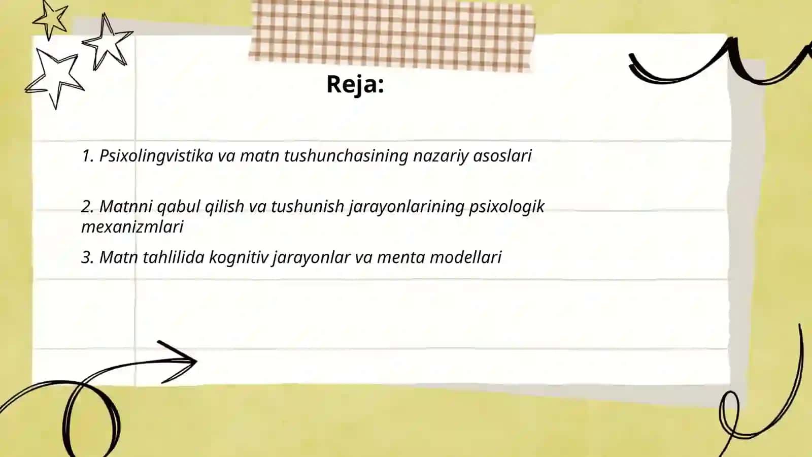 Matnni o'rganishda psixolingvistik yondashuv 2