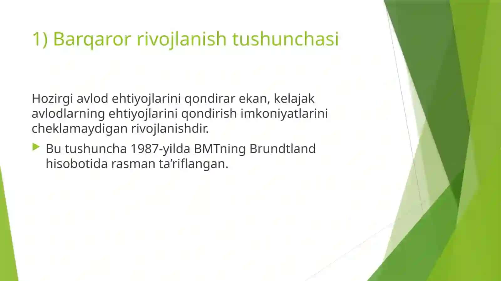 Tabiat, jamiyat va iqtisodiy rivojlanishning barqarorligi 2