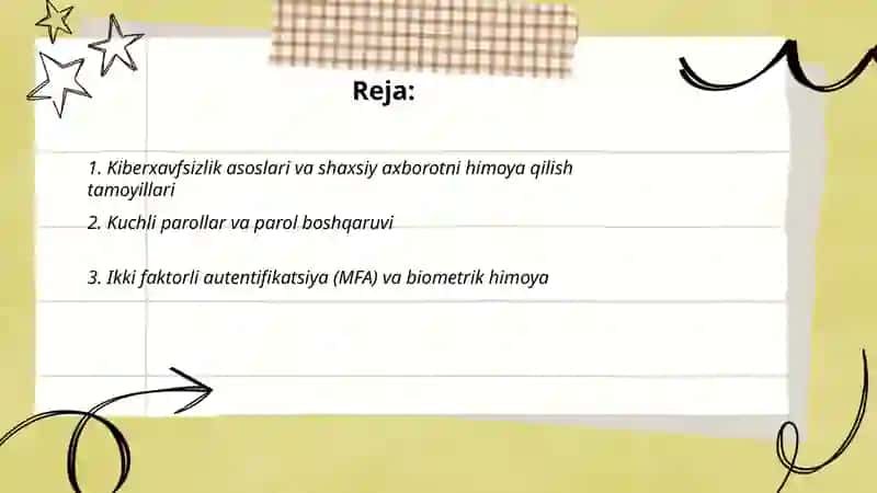 Kiberxavfsizlik va shaxsiy axborotlarni himoya qilish madaniyati 2
