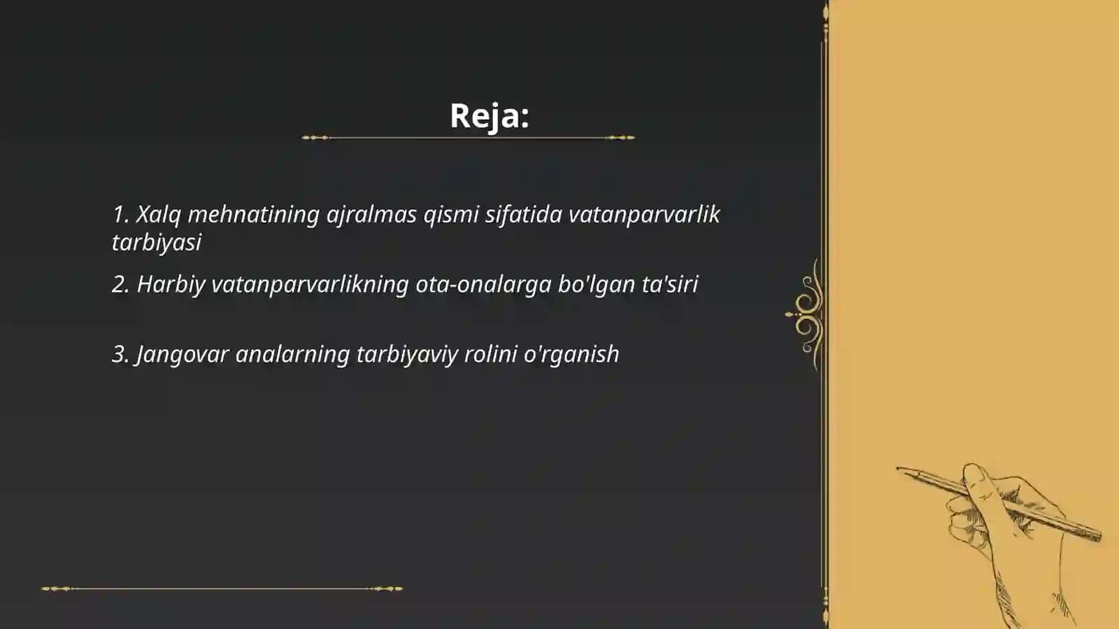 Xalq mehnati va jangovar an analarga tayanib harbiy vatanparvarlik ruhida tarbiyalash 2
