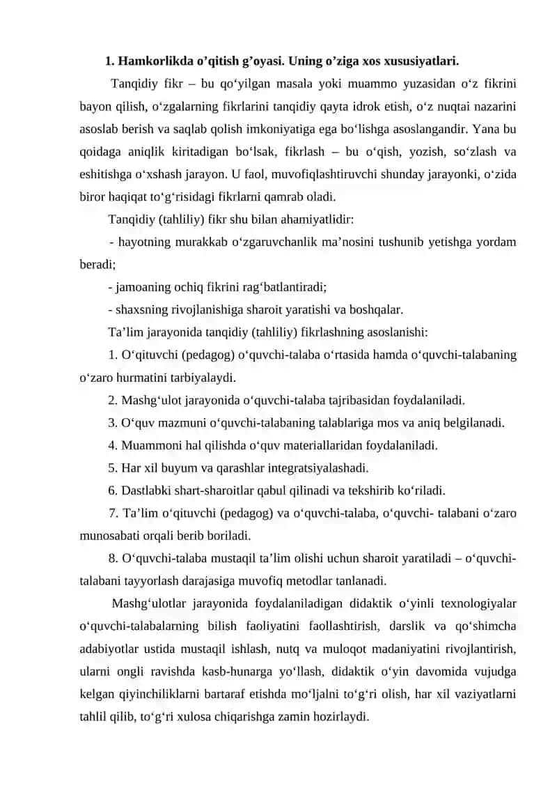 Hamkorlikda o'qitish g'oyasi 2