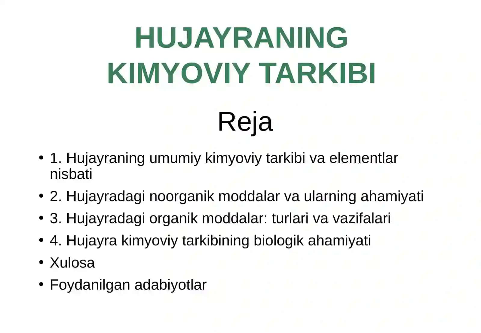 HUJAYRANING KIMYOVIY TARKIBI 2