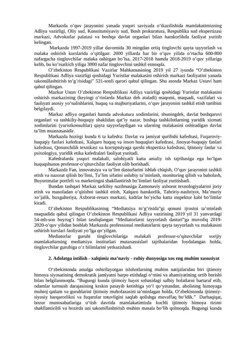 Yuristlar malakasini oshirish markazi 2