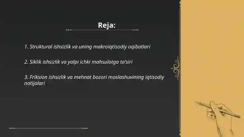Ishsizlar turlari va ularning makroiqtisodiy oqibatlari 2