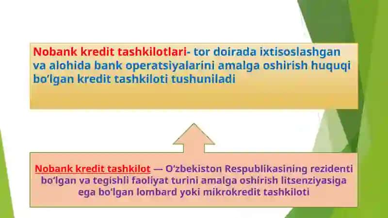 Nobank moliya tashkilotlari 2