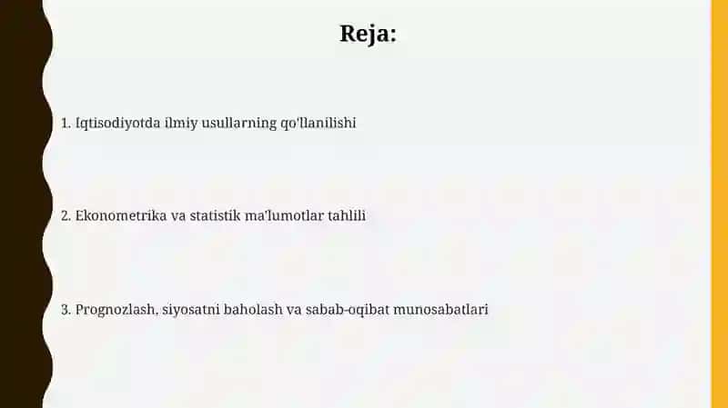 Iqtisodning ilmiy metodlari 2