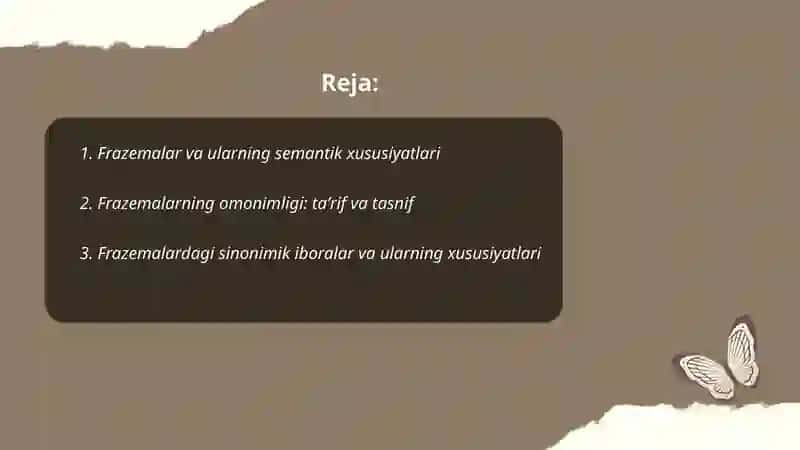 Frazemalarning semantik turlari 2