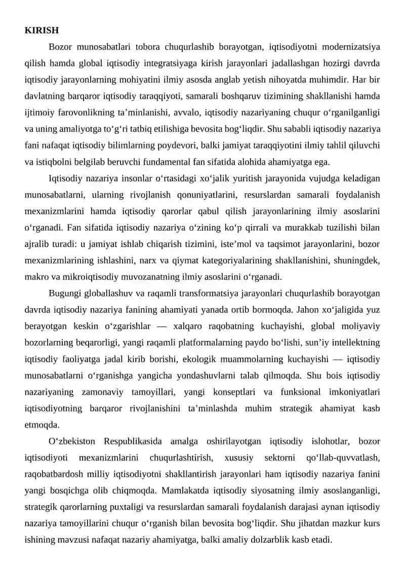 Iqtisodiy nazariya fanining tadqiqot obyekti va predmeti 2