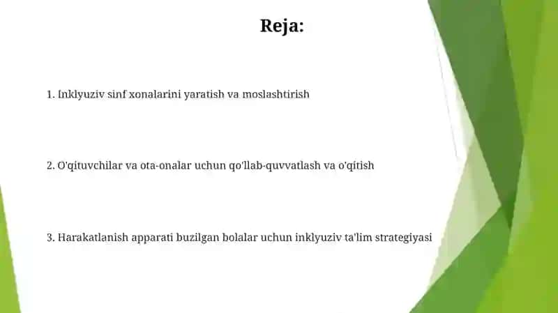 Harakatlanish apparati buzilgan bolalar uchun inklyuziv ta'lim strategiyasi 2