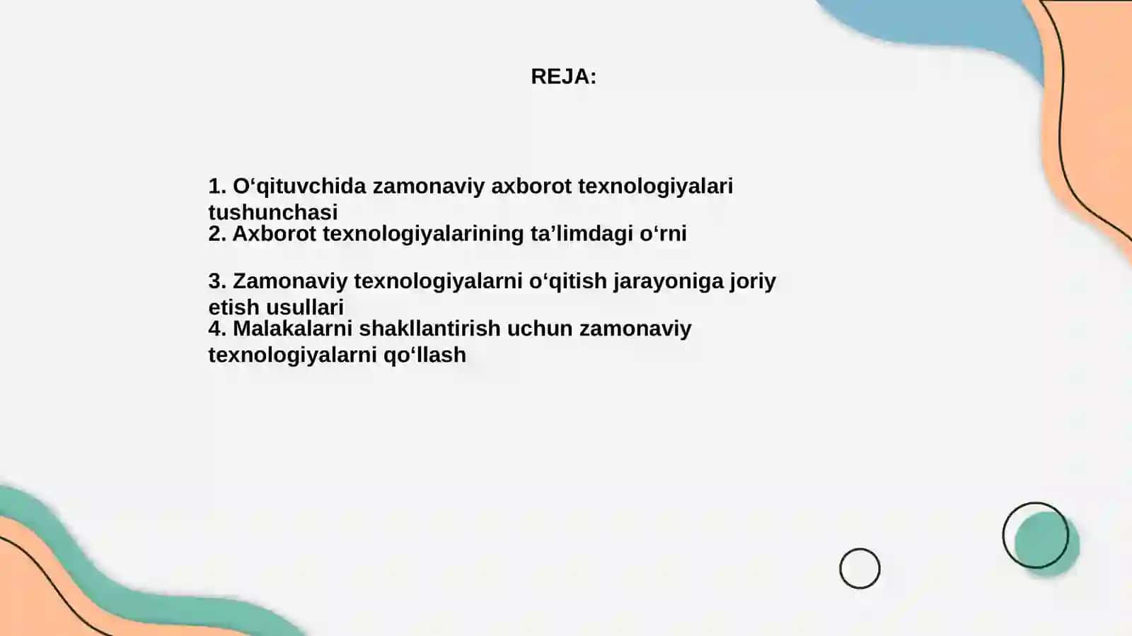 Oʻqituvchida zamonaviy axborot texnologiyalari imkoniyatlaridan foydalanish malakalarini shakllantirish 2