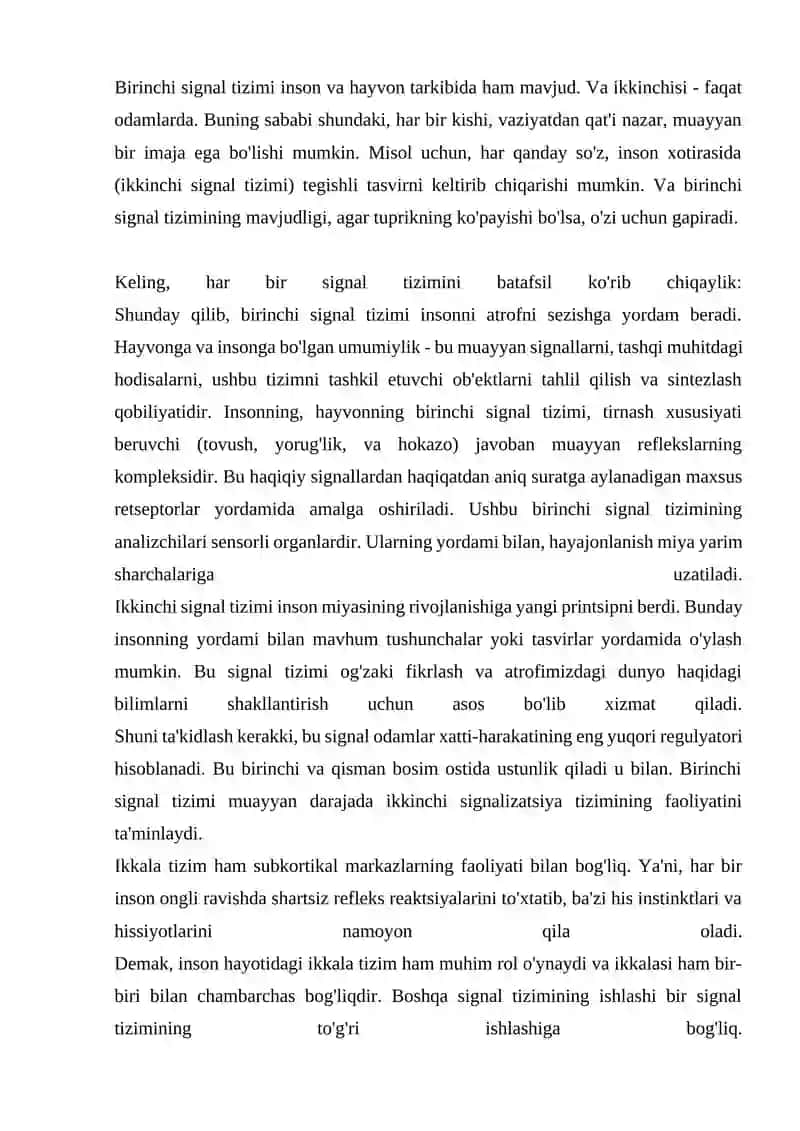 BIRINCHI VA IKKINCHI SIGNAL SISTEMA 2