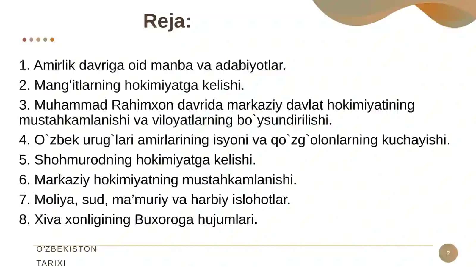 Buxoro Amirligining Tashkil Topishi va Siyosiy Tarixi 2