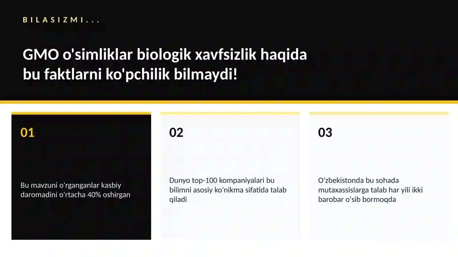 GMO o'simliklar biologik xavfsizlik 2
