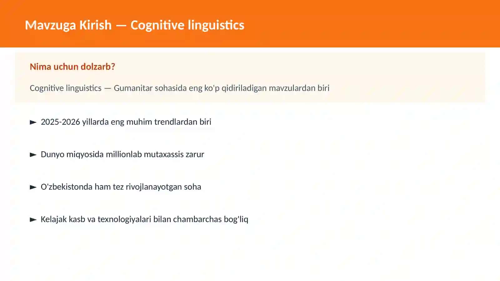 Cognitive linguistics 2