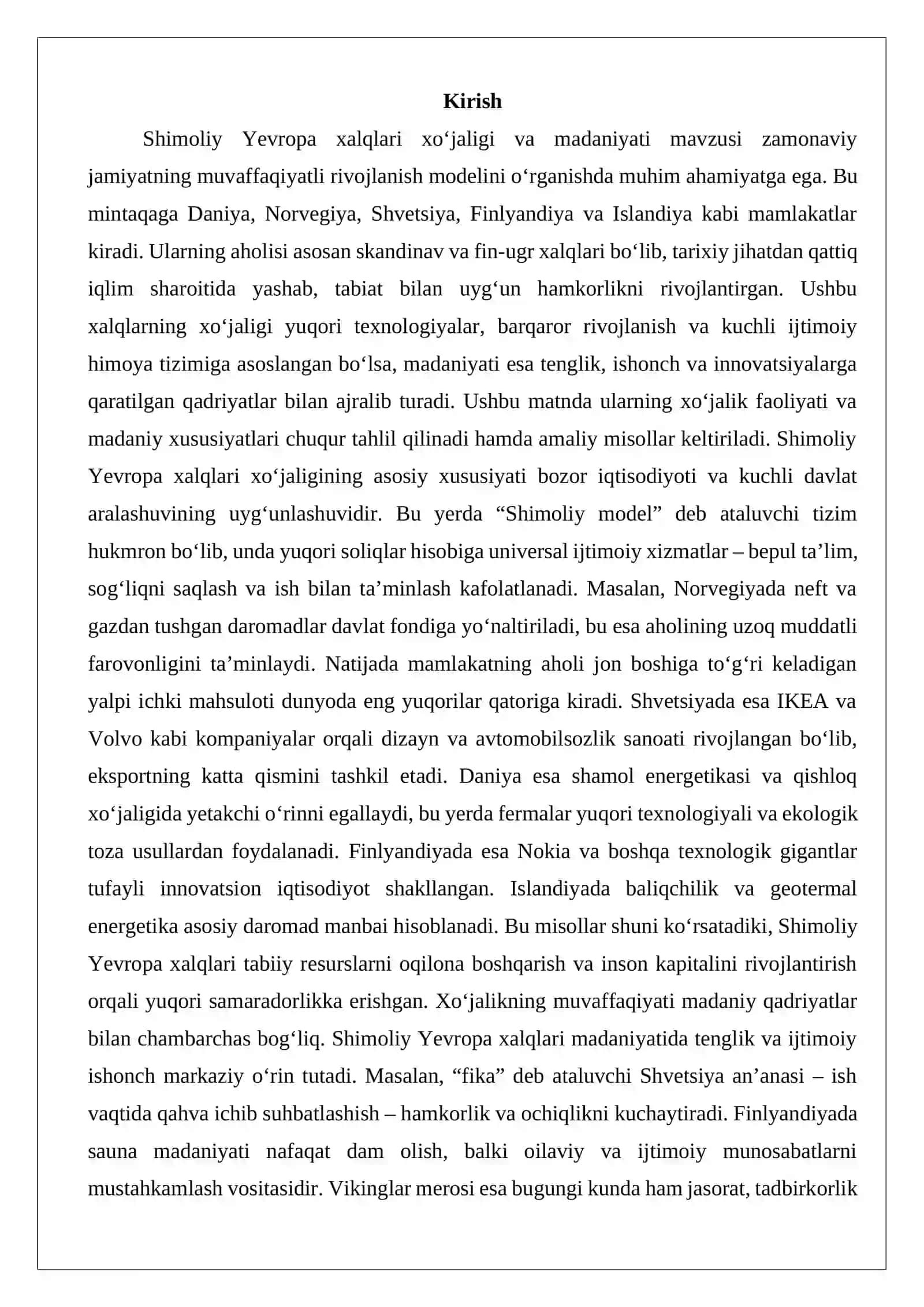 Shimoliy Yevropa xalqlari xoʻjaligi va madaniyati 2