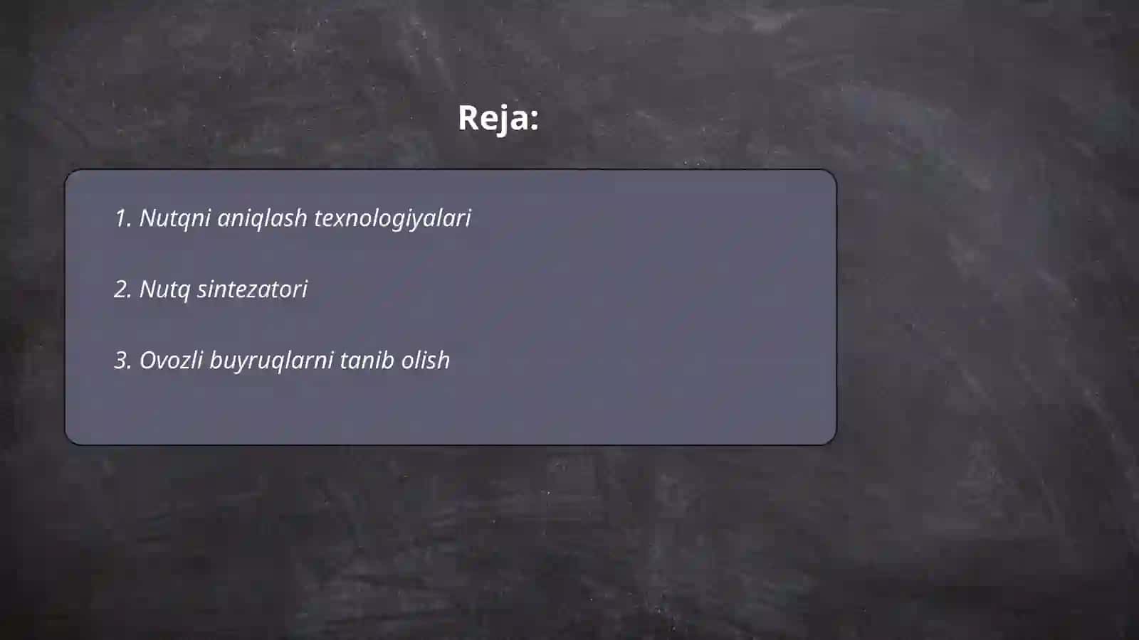 Nutq texnalogiyasi 2