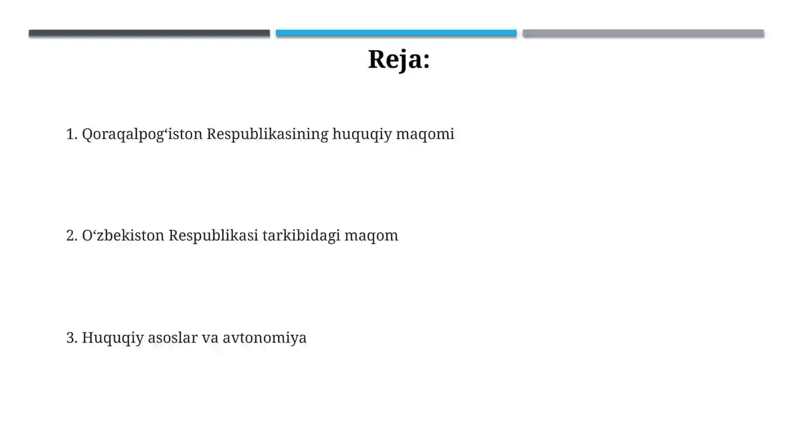 Qoraqalpogʻiston Respublikasining Huquqiy Maqomi 2