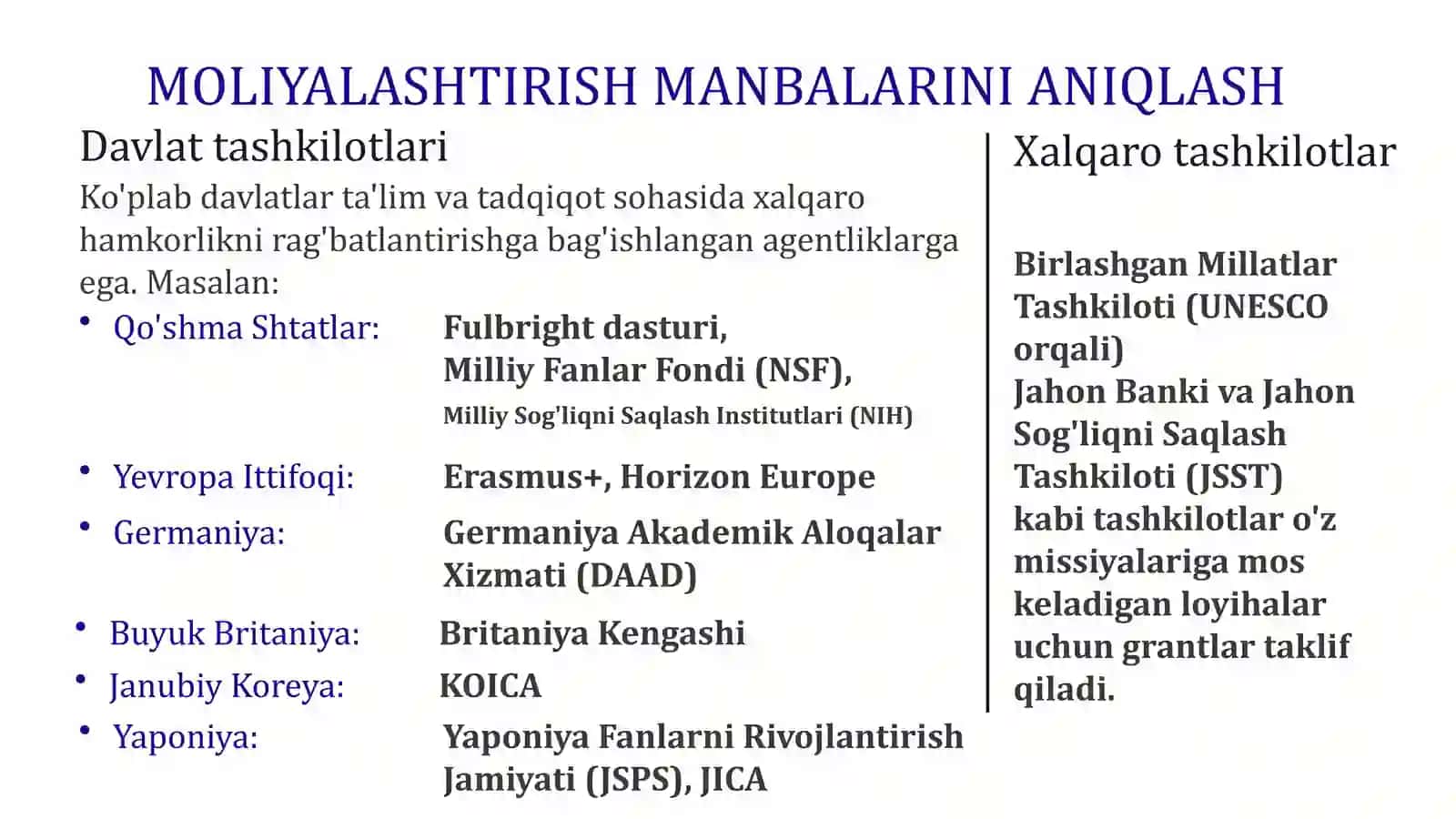 XALQARO GRANTLARNI QANDAY TOPISH MUMKIN 2