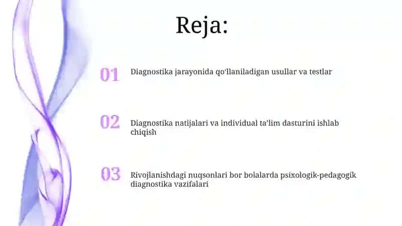 Rivojlanishida nuqsoni bo'lgan bolalarni psixologik-pedagogik tashxis qilish vazifalari 2