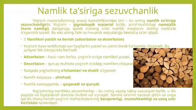 Yog'och materialari va buyumlarining kamchiliklari 2