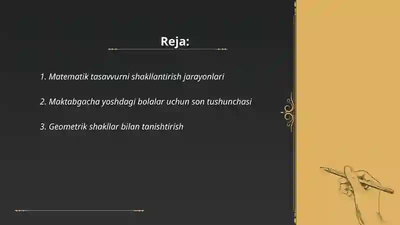 Maktabgacha yoshdagi bolalarning matematik rivojlanishining nazariy asoslari 2